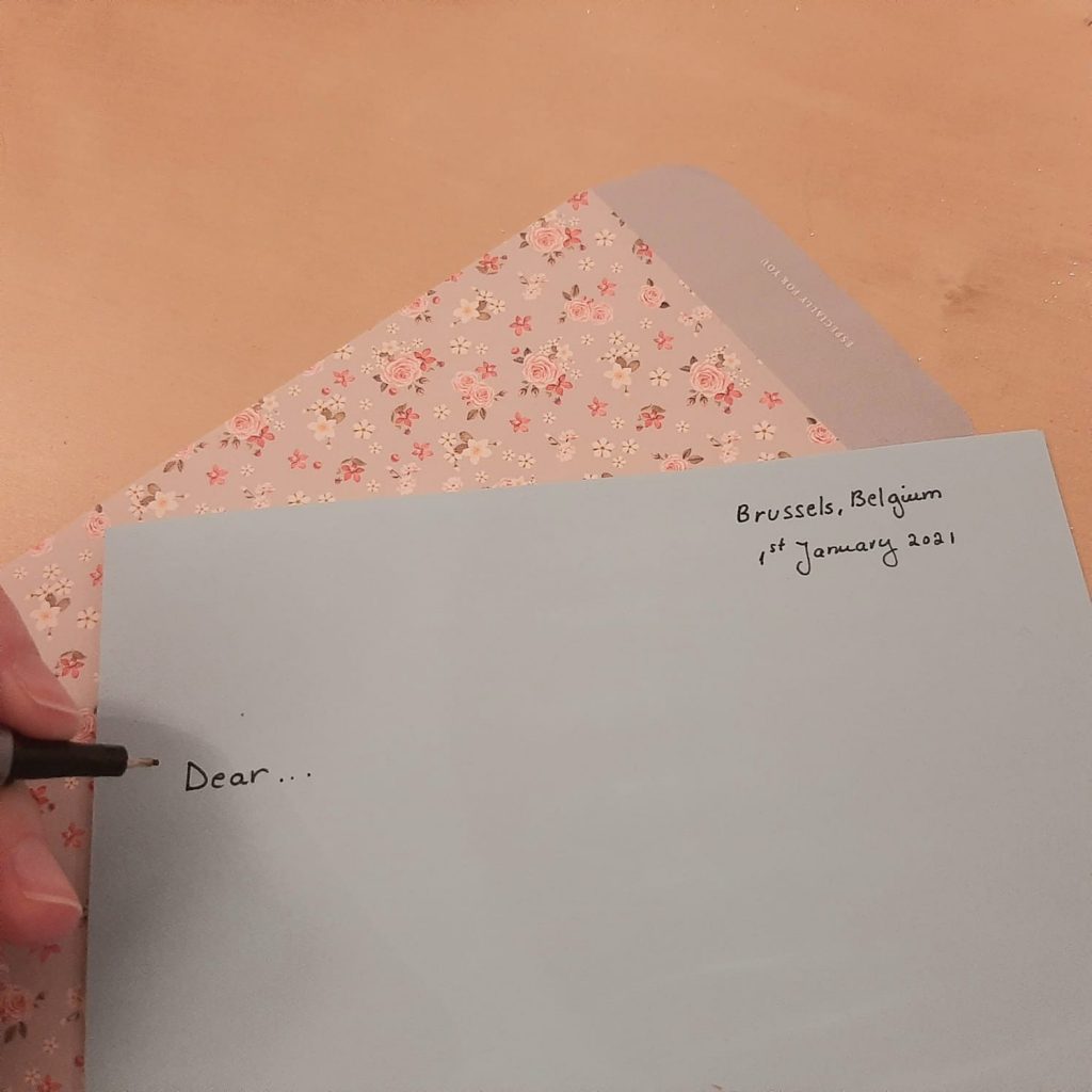 Letter and envelope